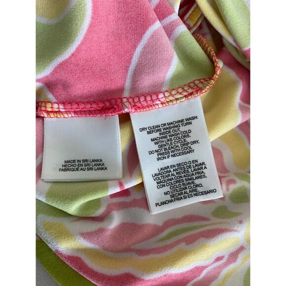 Cappagallo Ladies Tropical Floral Shift Dress w/Necklace Sz S EUC‎ - Picture 8 of 8